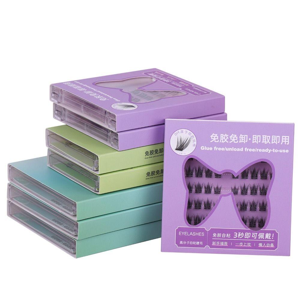 Soft Lash Individual Clusters Glue-free Lashes Self Adhesive Press on Lashes  Eyelash Extension