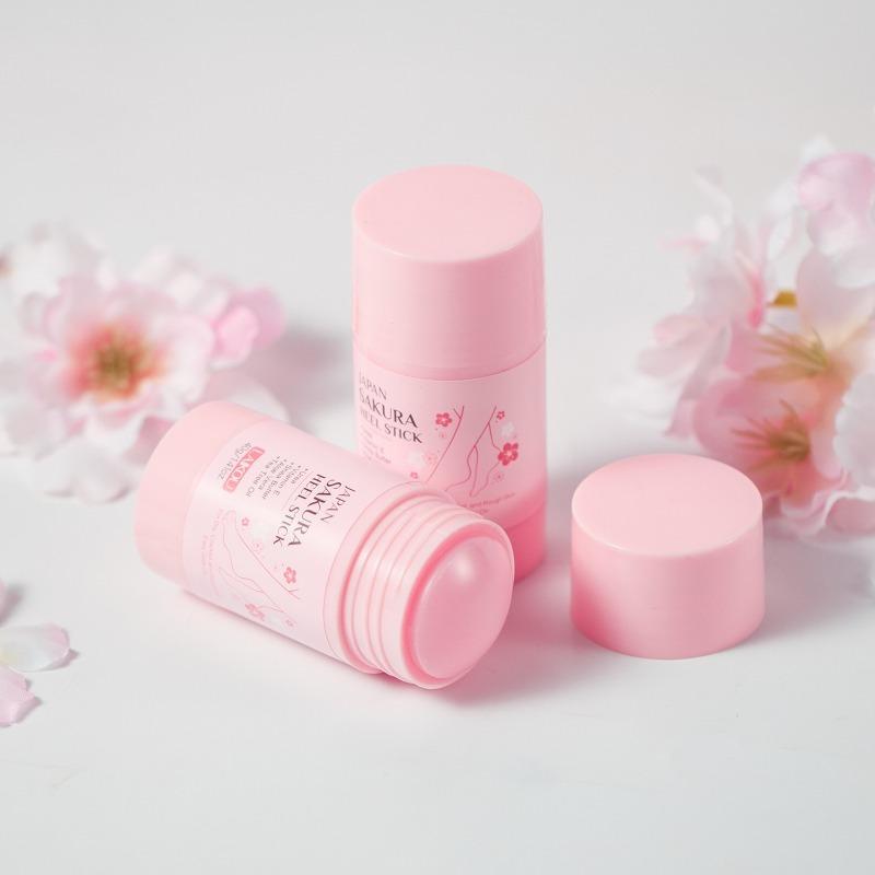 Japan Sakura Fuß- und Fersenstift, Fersenbalsam für trockene, rissige Füße, Spendet Feuchtigkeit und macht Füße, Hände, Fersen, Ellbogen, Knie und mehr tief geschmeidig