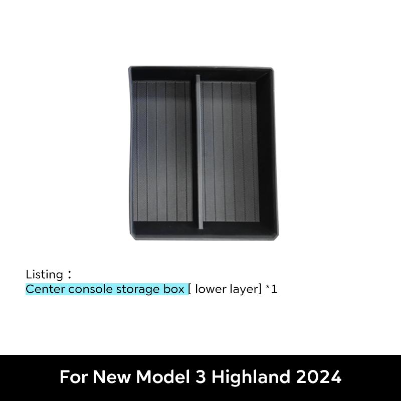 TEKSY For Tesla Model Y Launch Juniper 2025 Model 3 Highland 2024 Center Console Eyeglasses Storage Box Armrest Box Silicone Pad