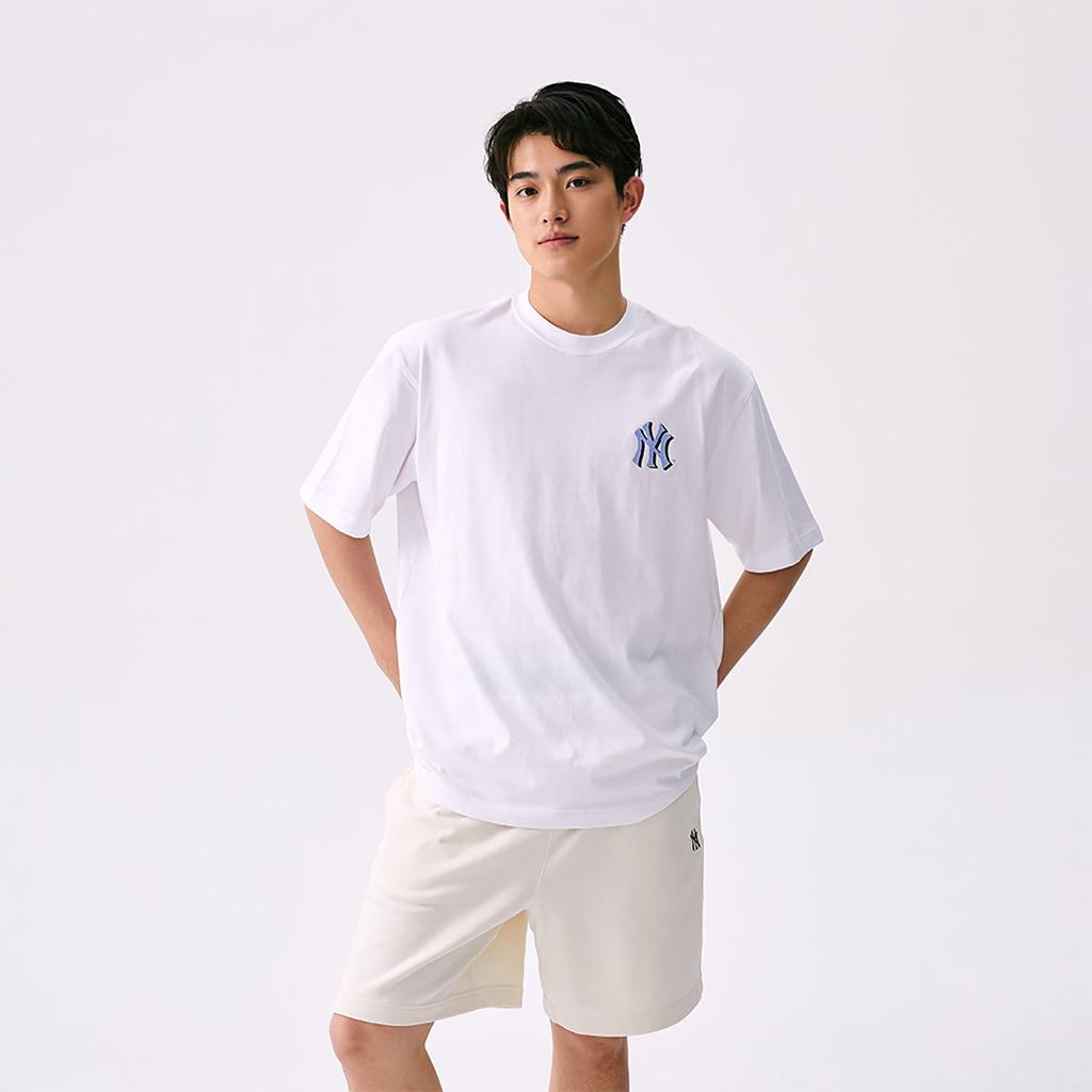 MLB MONOGRAM SS25 T Shirt Unisex Ecru 3ATSM2153-50WHS