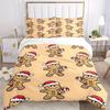 3pcs Gingerbread Man Bedding Set, Breathable and Soft, Suitable for All Seasons, Ideal for Home Use, Suitable for Bedroom Decor 21121