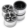 Inch Internal Beadlock Ring Wheel Tire Inner Internal Beadlock Wheels Hub RC Car Wraith 90018 RC Crawler 23 Silver and 2.2 No. (4 Pieces, Black)