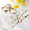 Fashion High Quality Men Women's Stainless Steel Square Round Shiny Zircon Watch Bracelet For Friend Birthday DIY Jewelry Gift