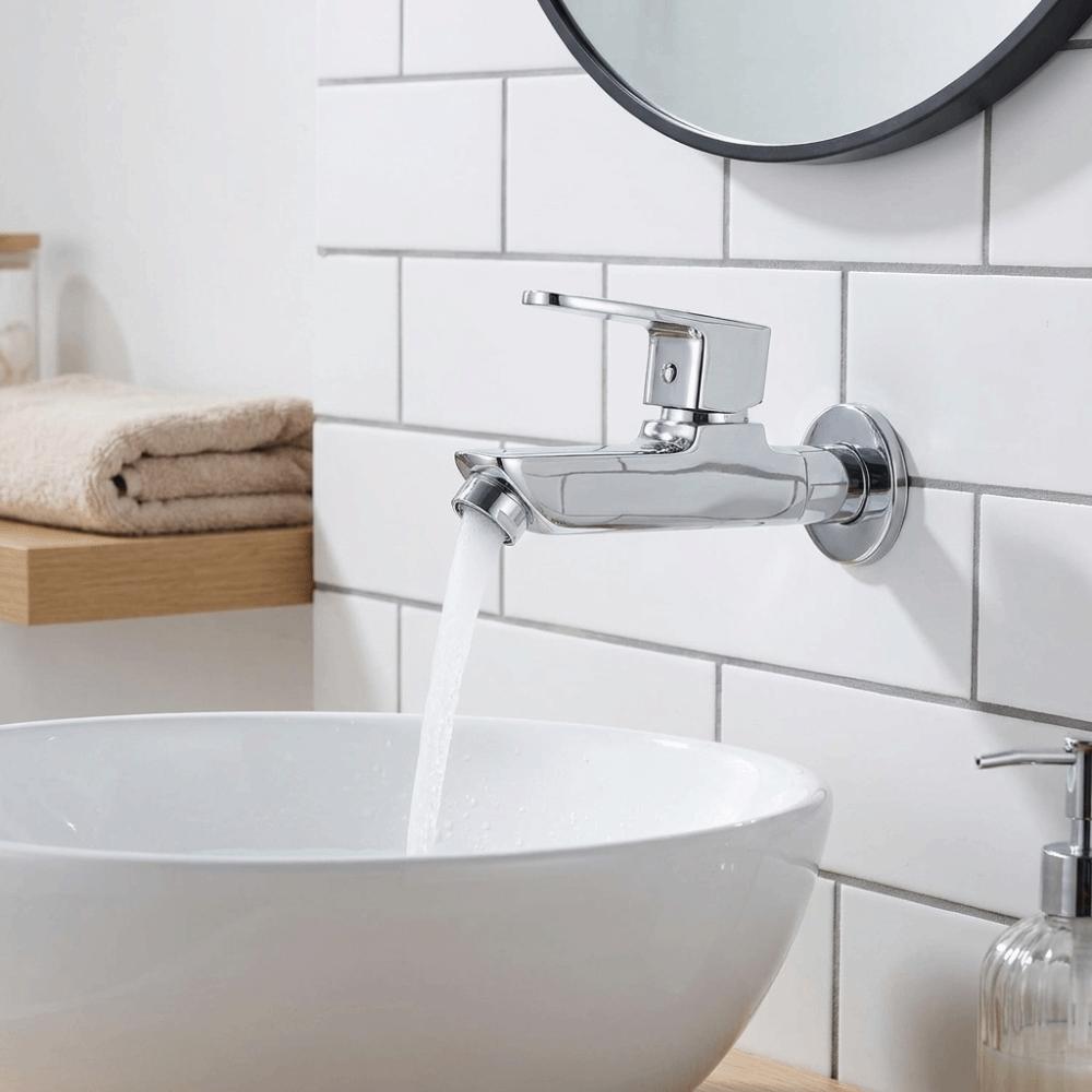 Zinc Zinc Zinc Alloy Material Single Cold Water Faucet Electroplated Finish Electroplated Tap Home Bathroom