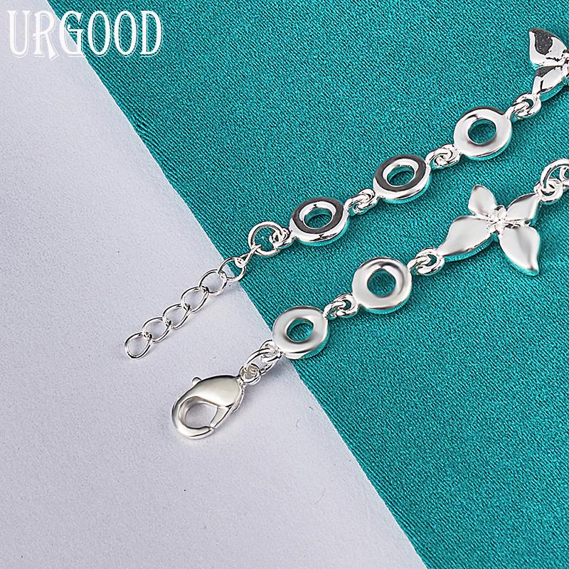925 Sterling Silver Cute Butterfly Bracelet Women's Party Wedding Gift Fashion Jewelry