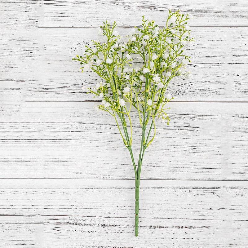 

5 веток Пластиковые искусственные цветы Букет Белая гипсофила DIY Дом Свадьба Балкон Babysbreath Уличное украшение Искусственный цветок
