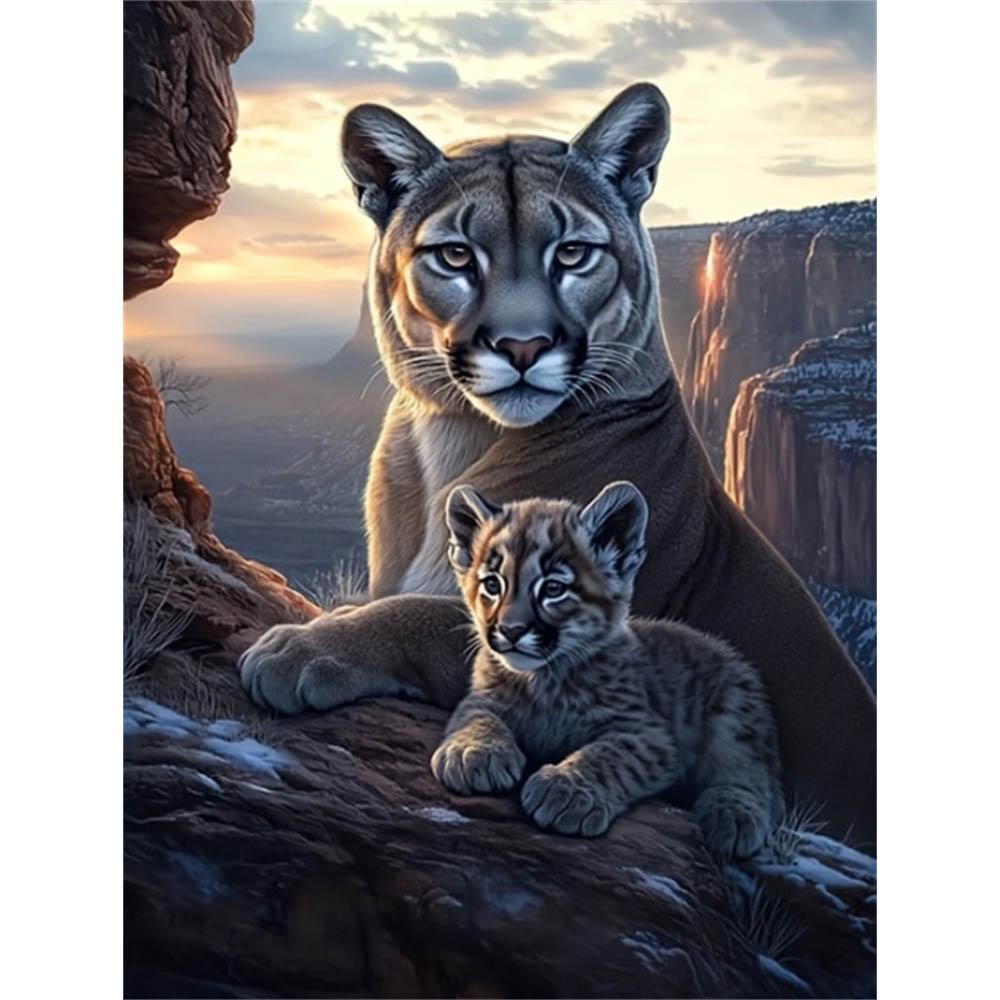 

Animal Diamond Art Kit, Tiger 5D Round Full Diamond Painting Art Painting DIY Cross Stitch Craft Decoration Home Wall Round 20x30cm