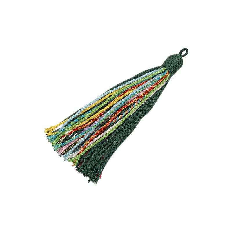 Handwoven Cotton Tassel Keychain - Handmade DIY Jewelry Bag Charm