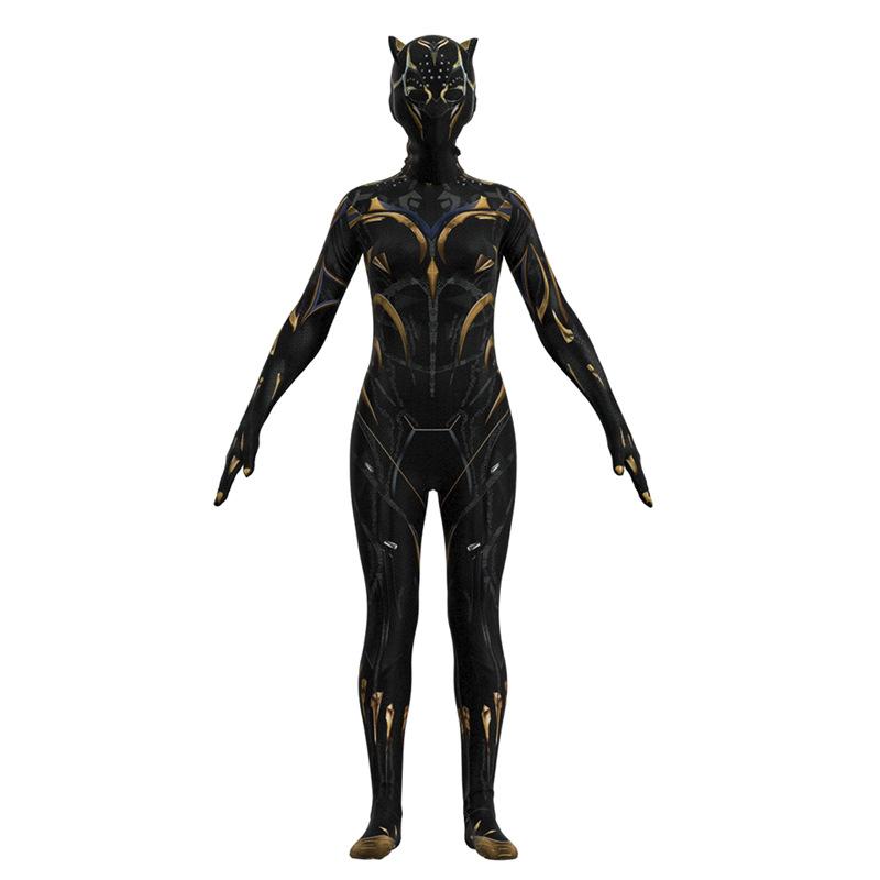 Halloween Costume Cosplay Anime Kids Male Black Panther Wolverine Marvel Hero Stage Show Muscle Suit