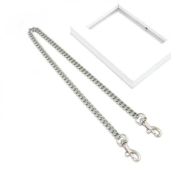 Handbag Chain Strap Metal Shoulder Crossbody Replacement Strap Chain with Buckles Bag Chain Strap with Faux Pearl Extension Chain for Ladies Purse