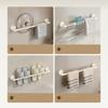 Cream Style Suction Cup Towel Rack Bathroom No Drilling Shower Towel Bar Bath Towel Wall Mounted Storage Rack