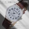 Analog Watch Solar Rechargeable Leather Strap Brown [Klefa] Men's SM-AM166-WTS