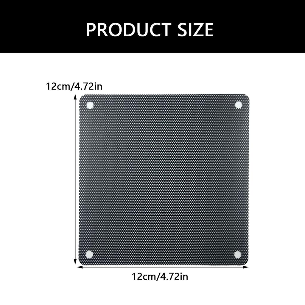 120mm Dust Filter Computer Fan Filter Cooler PVC Black Dustproof Case Cover Computer Mesh