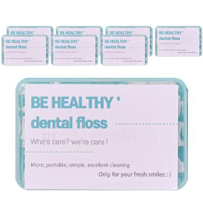 BeHealthy Tragbare Zahnseide, 50 Stück, 8 Stück