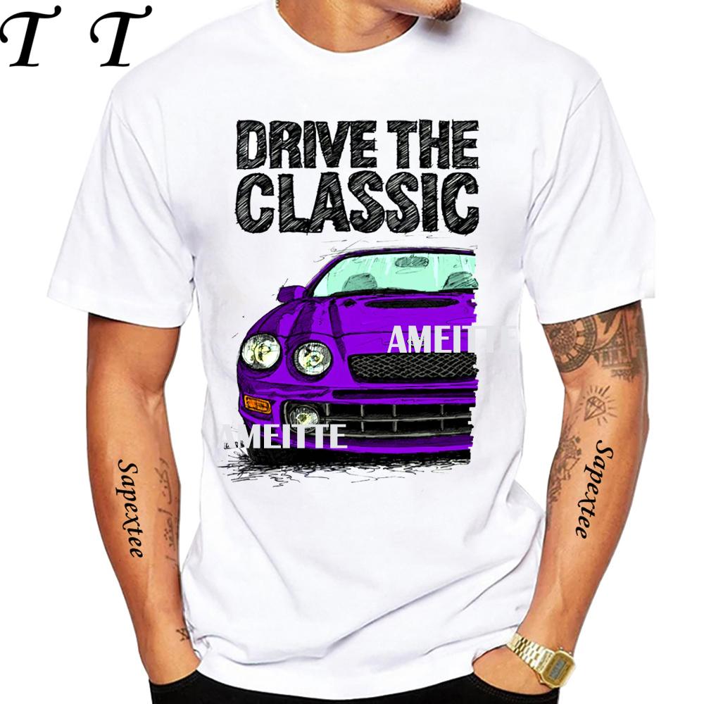 Drive The Classic Celica 6 Generation ST205 GT4 90's T-shirt Men Short Sleeve Hip Hop Boy Casual Tshirt Japan Car White Tees