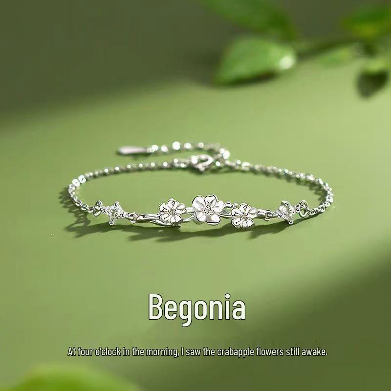 French Dream Flower Garden Zirconia Bracelet - Versatile Sparkly Beaded Accessory for Women & Girls