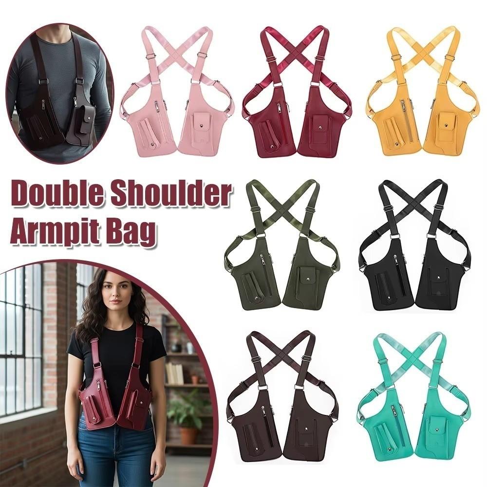 Adjustable Strap Anti-Theft Underarm Bag Vintage Underarm Strap Wallet Pocket Daily Use
