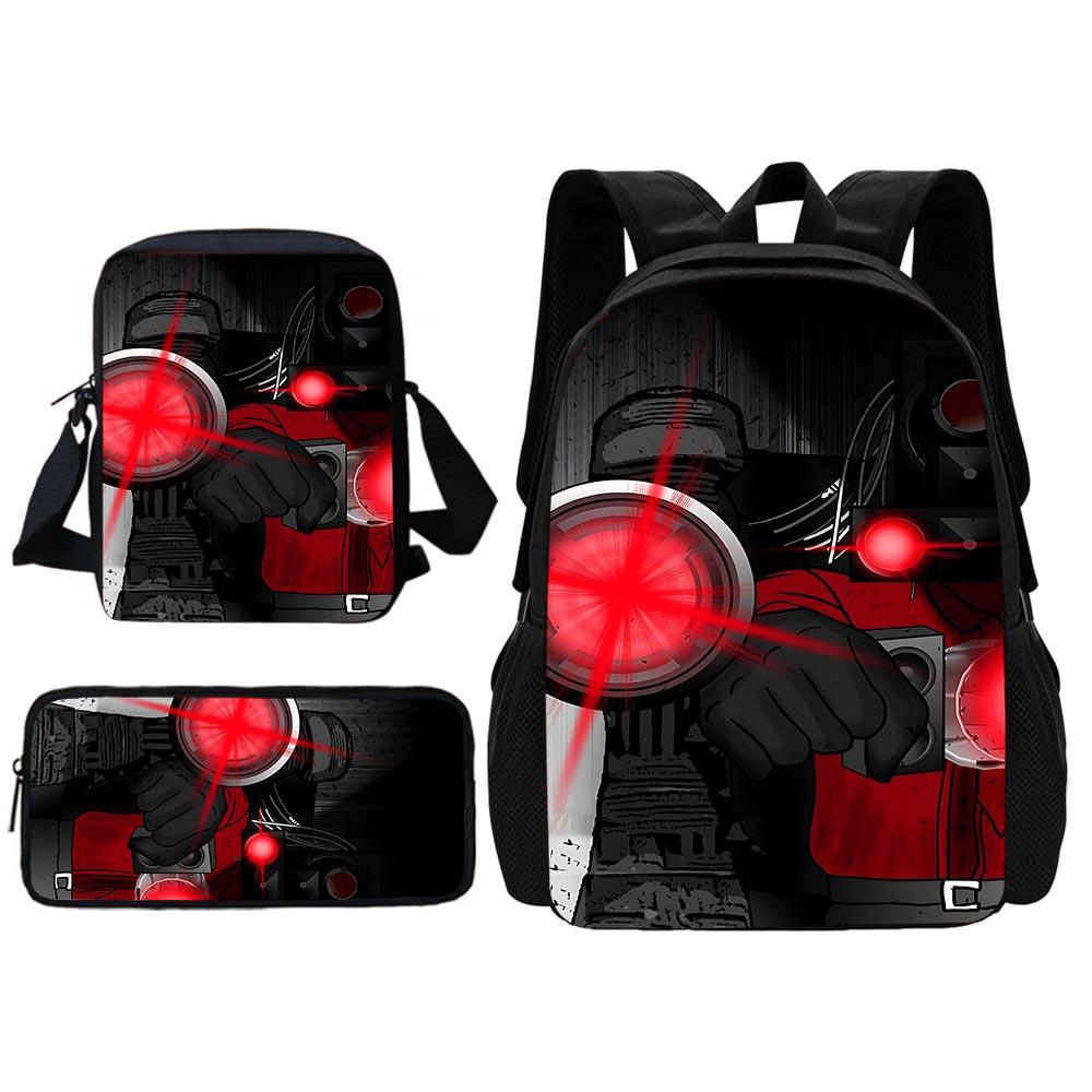 TITAN SPEAKER MAN Child School Backpack With Shoulder Bag Pencil Bags School Bags for Boys Girls Best Gift