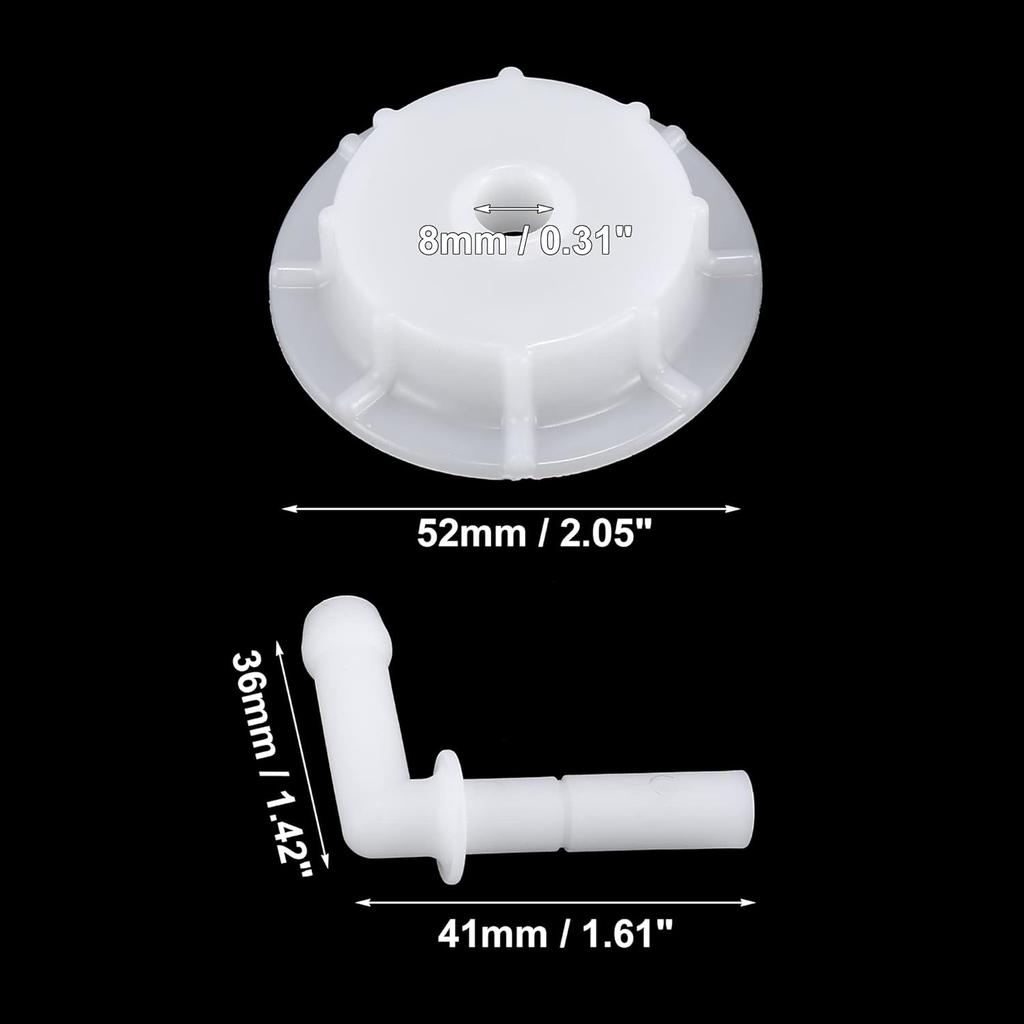 ACROPIX Radiator Coolant Reservoir Overflow Tank Cap for Acura RL CL - Pack of 2 White