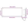 Mirror Smoked Oak 90 x 8.5 x 37 cm Engineered Wood