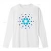Cardano Crypto Ada Coin Blockchain Cryptocurrency T Shirt with Blue Dot Pattern Design vintage Washed Breathable Unisex