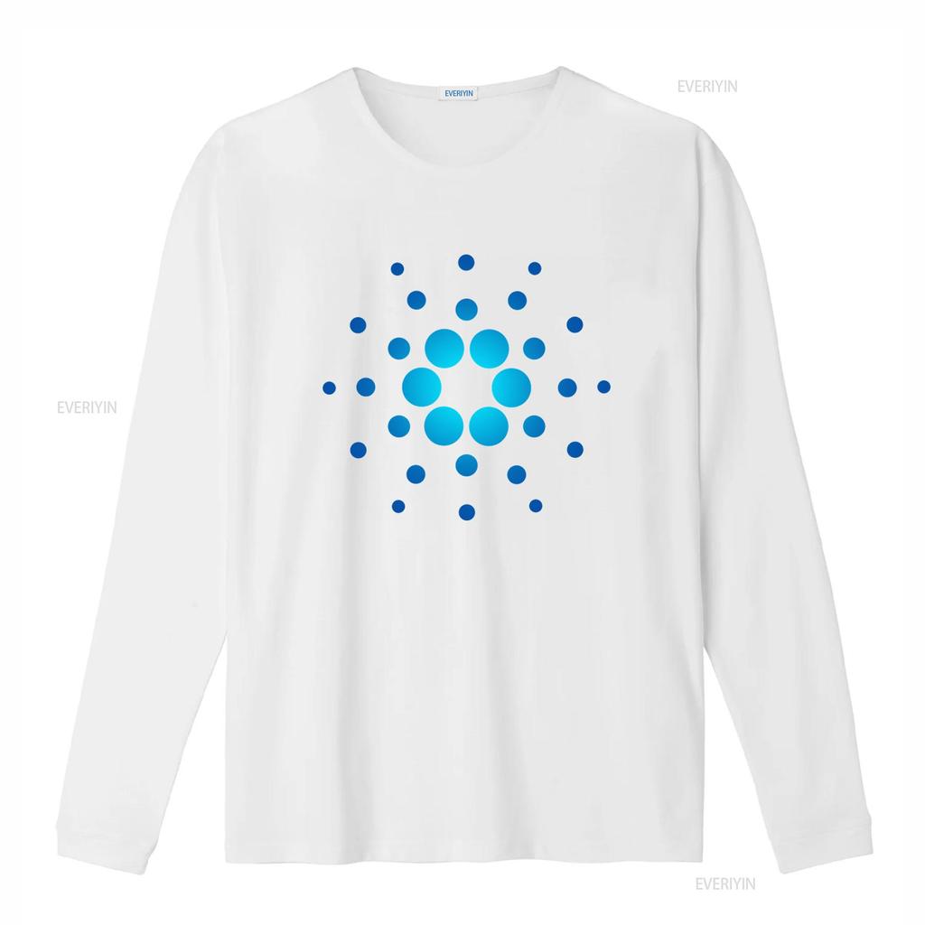 Cardano Crypto Ada Coin Blockchain Cryptocurrency T Shirt with Blue Dot Pattern Design vintage Washed Breathable Unisex