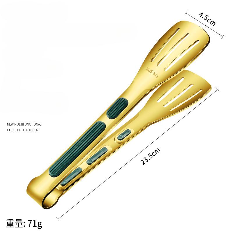 Food Tongs Stainless Steel Kitchen Tongs Meat Salad Steak Food Clip Long Handle Non-slip BBQ Cooking Tongs Kitchen Utensils