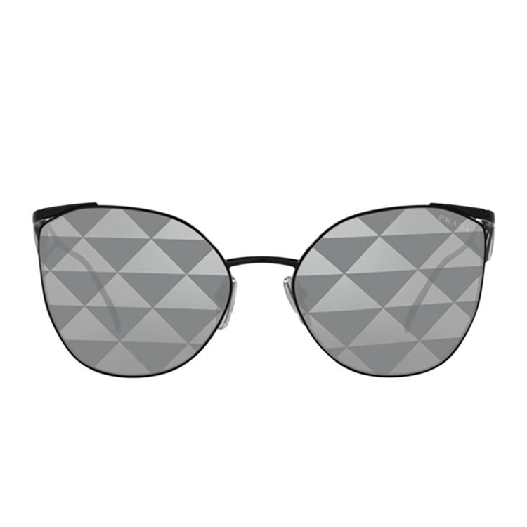 

Prada Fashionable Personality Alloy Cat Eye Sunglasses Unisex sunglasses PR50ZS1AB03T Basic Packaging-Eyeglass Case+Box,59,Black