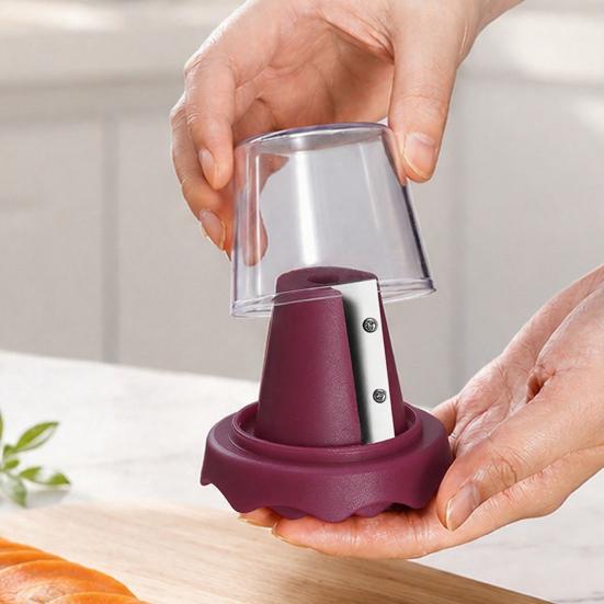 Vegetable Roll Slicer Spiral Curler, Stainless Steel Blade Handheld Twister, Creative Home Cooking Accessory Rotatable Fruit Cutter for