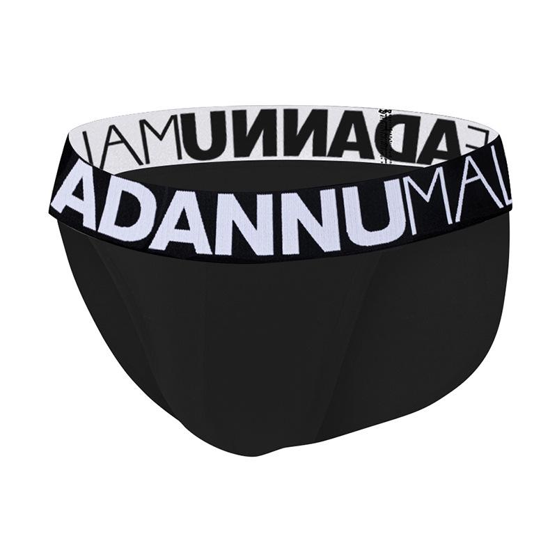 ADANNU Men's Low-Rise High-Cut Cotton Body-Shaping Briefs – Comfortable, Trendy, Solid Color.