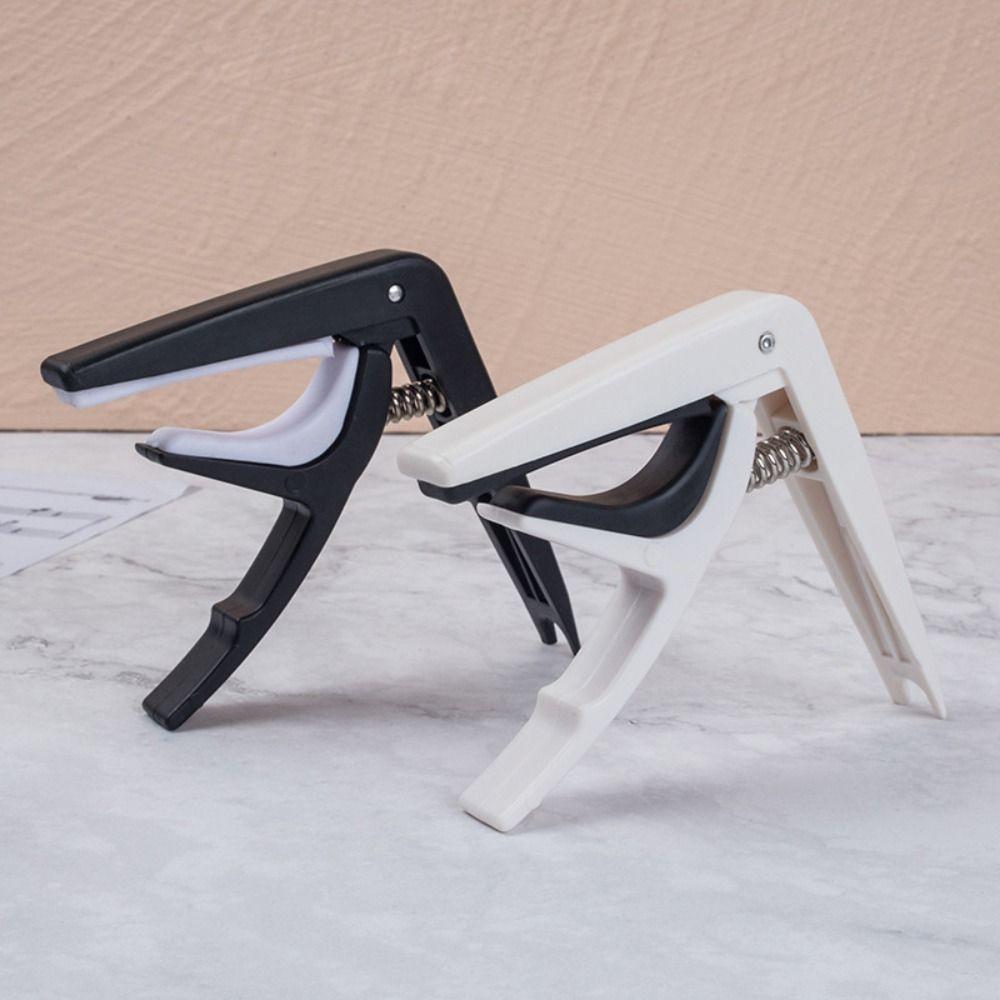 Black/White Guitar Capo Universal Guitar Tone Adjusting Clamp for Acoustic Classic