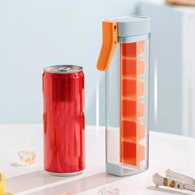 2 Pezzi Stampo per Cubetti di Ghiaccio a Rilascio Rapido con Coperchio Stampo in Silicone per Alimenti per Congelatore Facile da Rilasciare Anti-Goccia Salvaspazio Macchina per il Ghiaccio per Festa a Casa