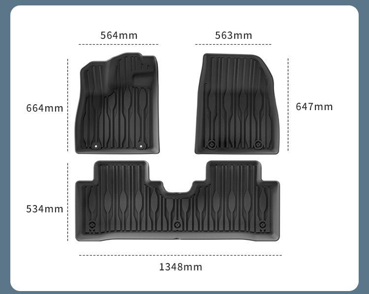 All-Weather TPE Floor Mats & Trunk Mat for Haishi 05 EV - Compatible with 25 Models