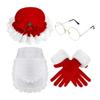 Half Apron Outfit For Holiday Role Play Ergonomic Cut Machine Washable Christmas Theme Party Reusable Costume Wear