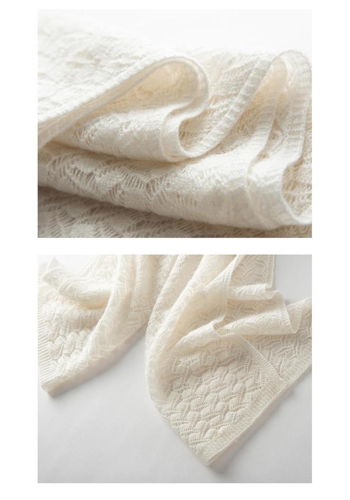 Cashmere Unisex Soft Shawl & Scarf, Medium-Long, Fluffy Knit for Autumn/Winter