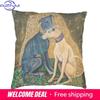 Luxury Greyhound Cushion Cover 40X40Cm Soft Whippet Sihthound Dog Pillow Case For Sofa Car Square Pillowcase Decoration