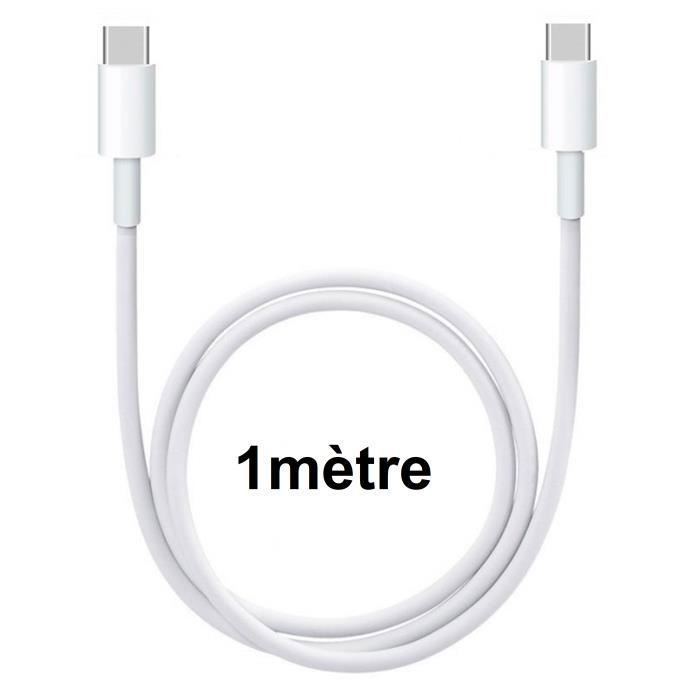 18W Fast Charger - Phonillico® - USB-C - 1m - Compatible Xiaomi Redmi 10/9/Note 10 5G/Poco M3