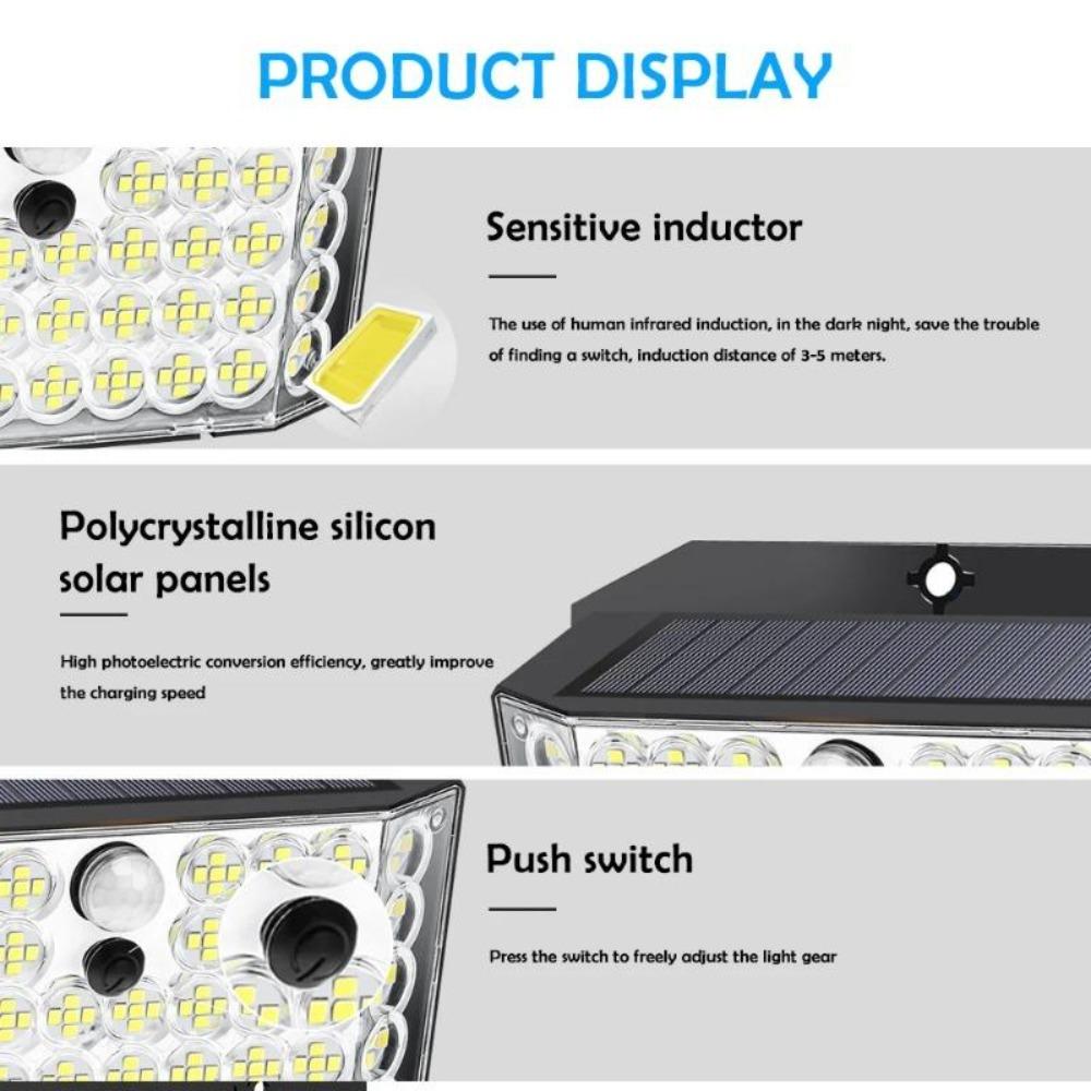 Motion Sensing Smart Light,Always-On,Ambient Lighting. 132 LEDs Super Bright, Easy Install No Wires, Weatherproof for Fence, Patio, Driveway