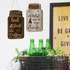 4Pcs Rope Hanging Coffee Hanging Sign Wood Cafe Decor Sign  Kitchen Cafe Home Decor Ornaments