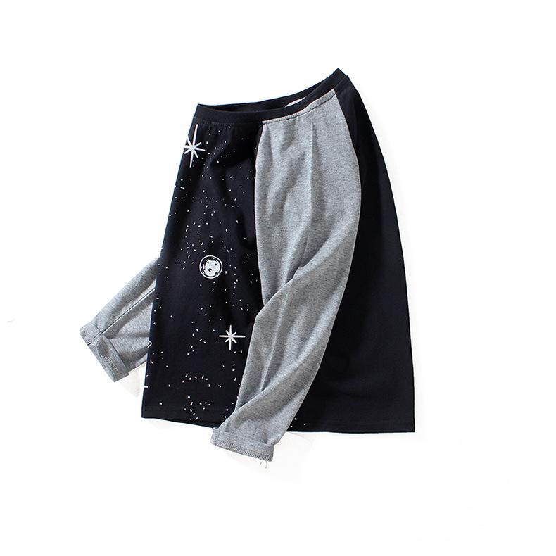 2024 Fall Korean Kids' Cotton Long-Sleeve T-Shirts for Boys - Middle & Large Sizes