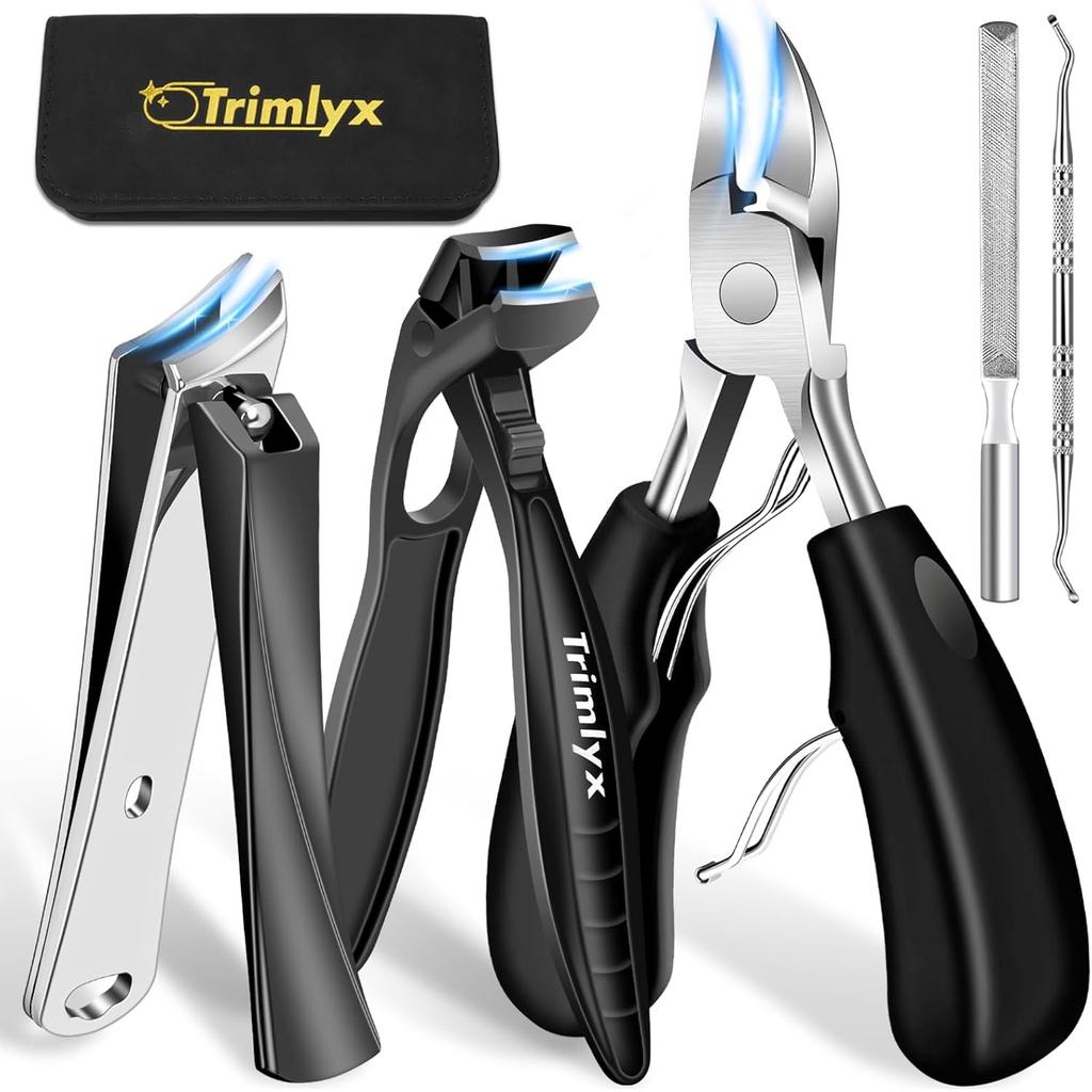 5PCS/7PCS Set Heavy Duty Nail Clippers Angled Head Large Toenail Clippers Ingrown Toe Nail Clippers for Thick Toenails Seniors
