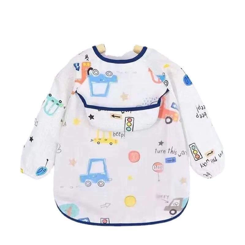 Bavaglini per neonato Impermeabili Antimacchia Altezza 80-100cm Panno Copri Abiti per l'Alimentazione dei Bambini Bavaglini con Coulisse per Mangiare Cotone Caldo Panno Invernale