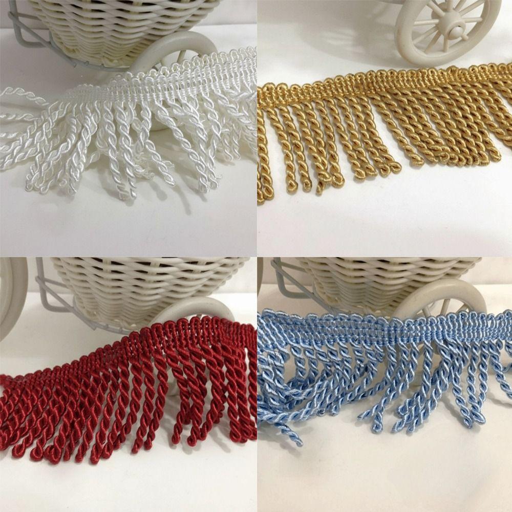 11M Polyester Fringe Lace Fabric Trim Craft Supplies Gold Fringe Trim Lace Trim Ribbon  Latin Dress