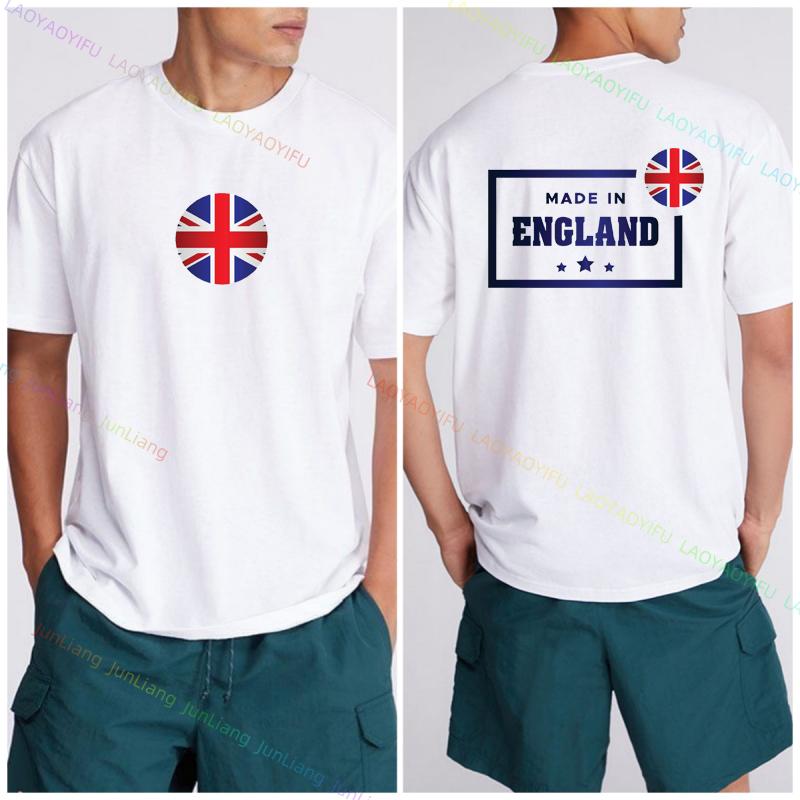 2024 Summer New Funny Shirt England Flag Badge Unisex Patriotism Graphic T Shirts Womens Tshirts Men Tshirt Short Sleeve Tee