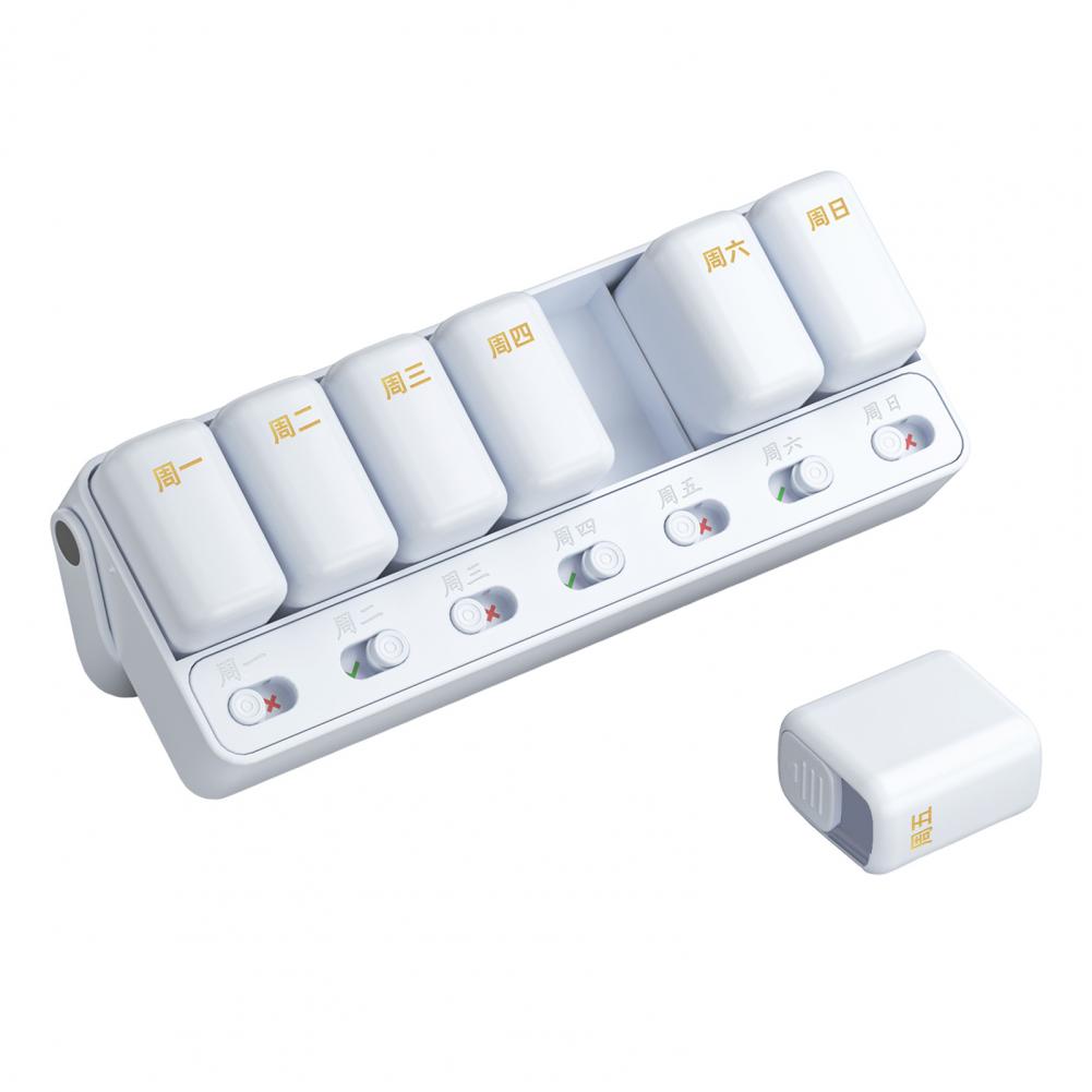 Aufbewahrungsbox Pillendose Kapazität Wöchentlicher Pillenorganisator für Reisen Staubdicht Feuchtigkeitsdicht Medikamentenbox mit Fächern für Tabletten