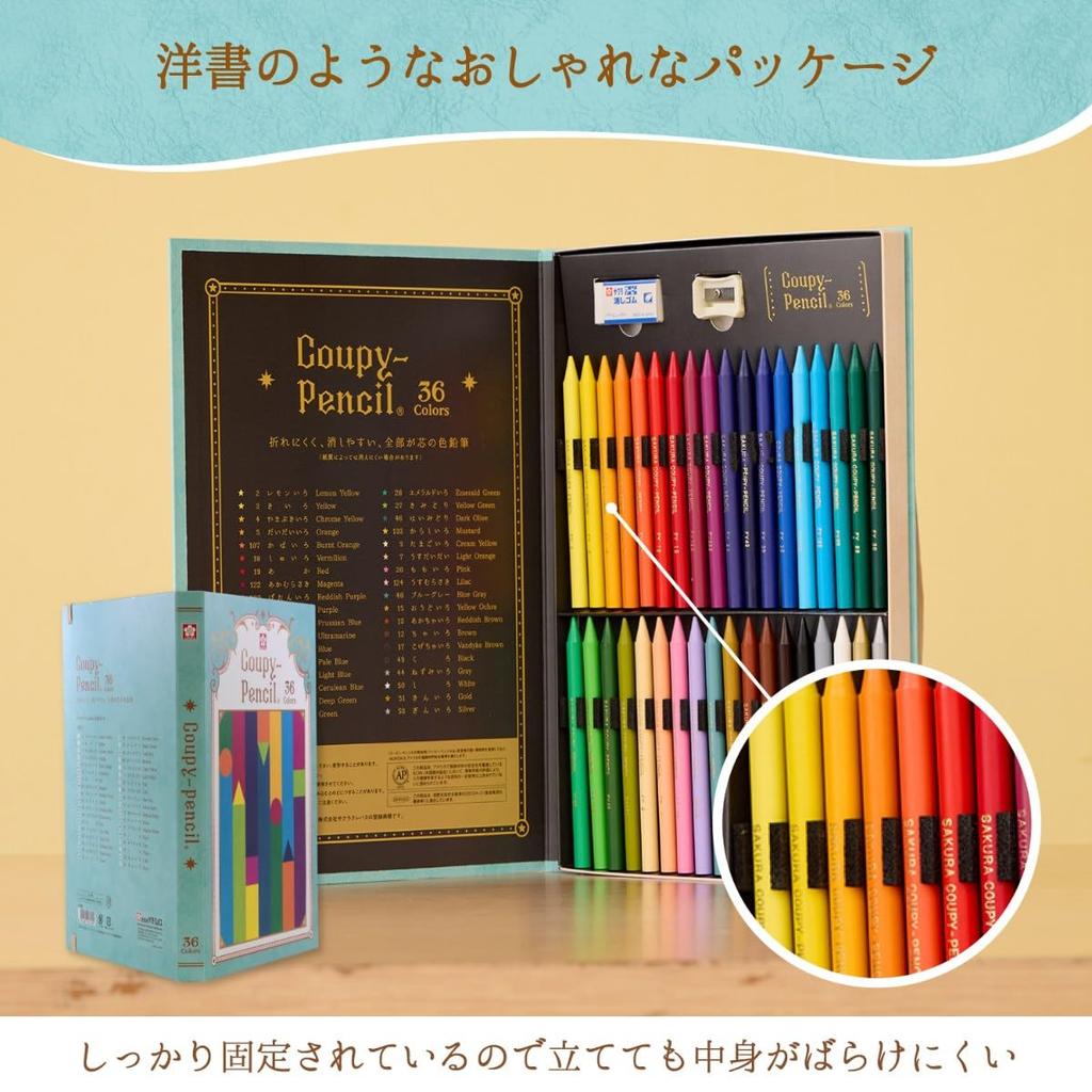 Sakura Craypas Colored Coupy 36 Book Case FY36K Pencils, Pencils, Colors,