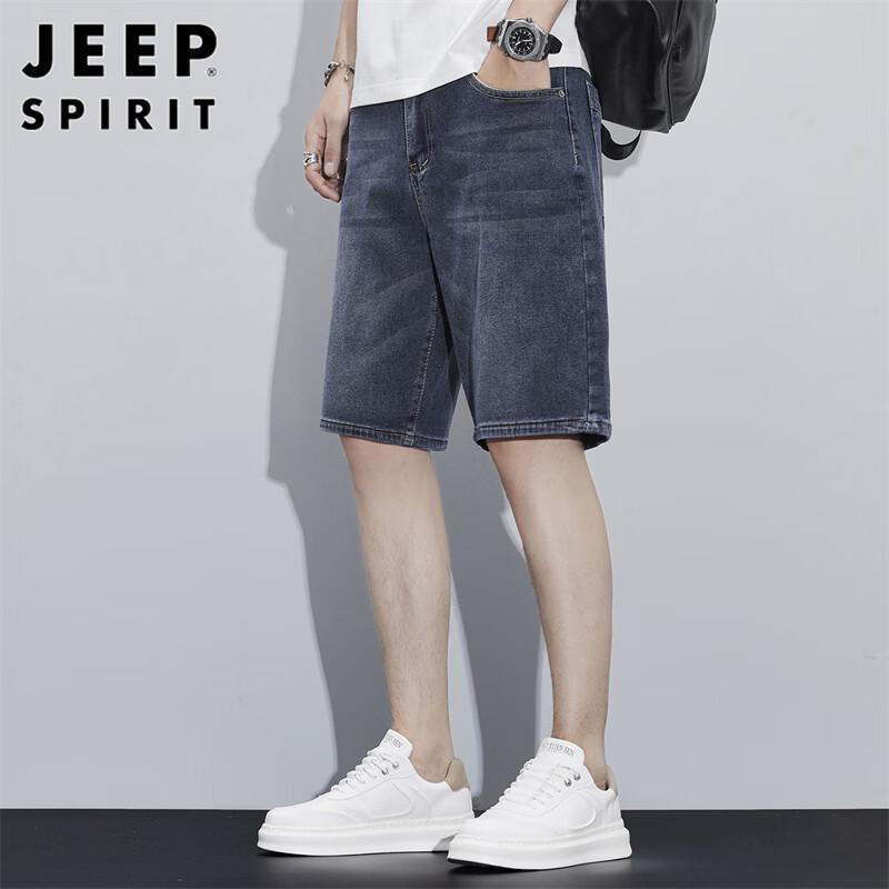 

JEEP SPIRIT Men s Summer Casual Straight-Leg Denim Shorts 29