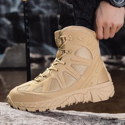 Fashion New Tactical Boots Outdoor Camping Military Style Men's Spring Summer Season Hiking Shoes Comfortable Breathable Sports Gear