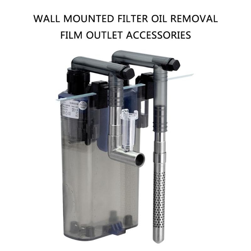 Aquarium Surfaces Skimmer Plastic/ Stainless Steel for Outlet Filter Filtration for Oil Protein Floating Dust Filter
