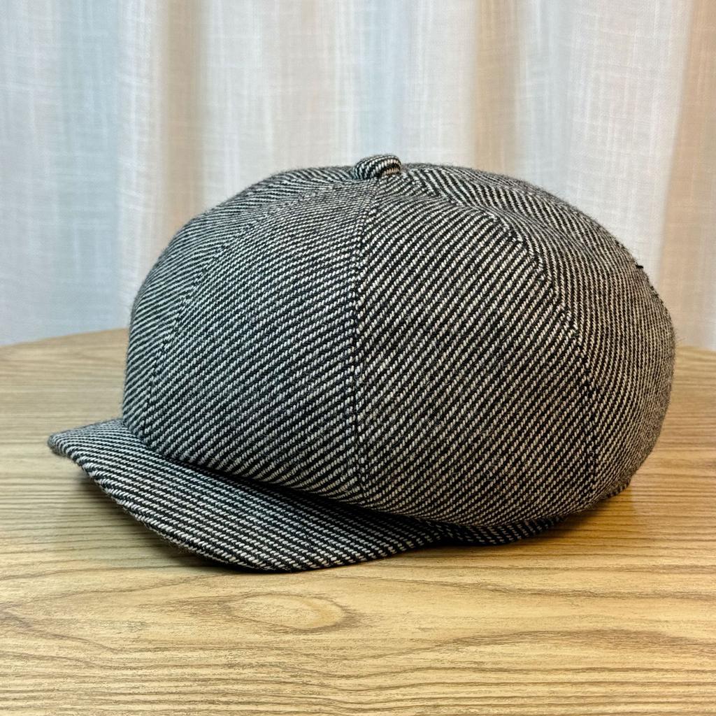 Neutral Old Money Style French Elegant Wool Blend Octagonal Cap Newsboy Cap The Oversized Design Makes the Face Look Smaller and Trendy